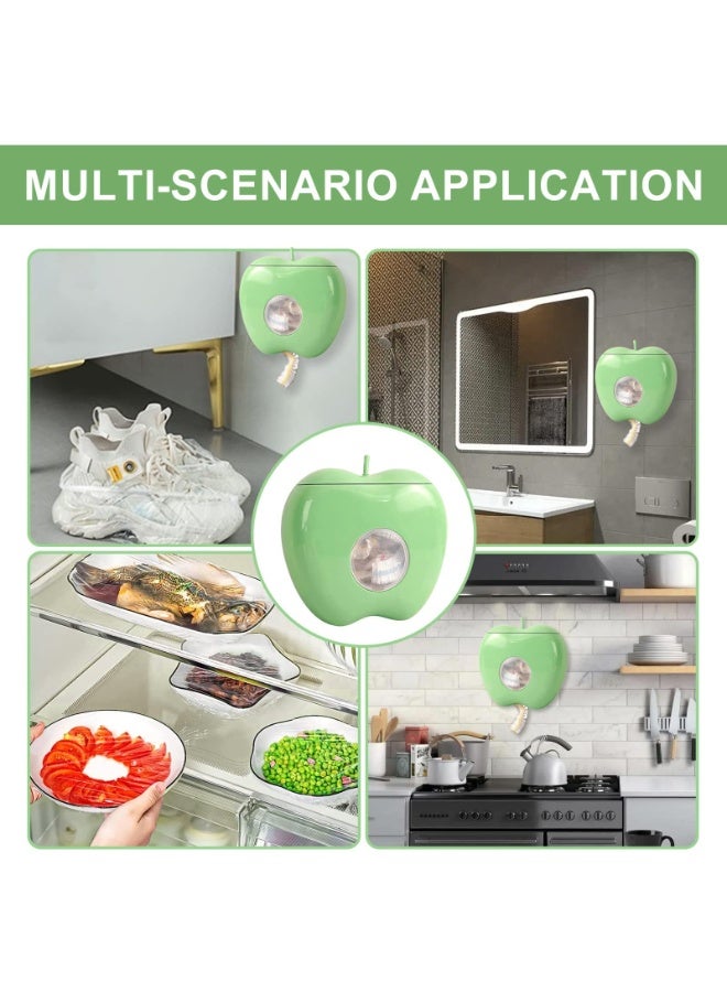 fantasize Plastic Wrap Storage Box with 100pcs Plastic Wrap, Multi-functional Wall-Mounted Cling Film Dispenser, Large Capacity Fresh Keeping Bag Storage Box for Kitchen, Vegetable Fruit Food (Green) - Image 4